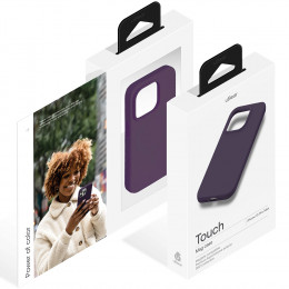 Чехол uBear Touch Mag Case силикон темно-фиолетовый (с MagSafe) для iPhone 15 Pro Max