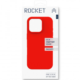 Чехол Rocket Silk силикон (с MagSafe) для iPhone 16 Pro Max красный