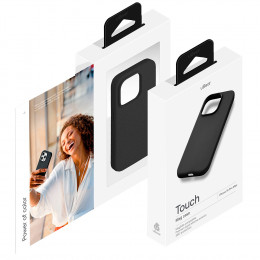 Чехол uBear Touch Mag Case силикон черный (с MagSafe) для iPhone 16 Pro Max