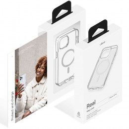 Чехол uBear Real Mag Case пластик прозрачный (с MagSafe) для iPhone 15 Pro
