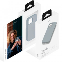 Чехол uBear Touch Mag Case силикон лунный серый (с MagSafe) для iPhone 15