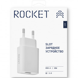 СЗУ Rocket Slot (RWC502WH18SL-A) 1 USB 18W,QC 3.0 белое